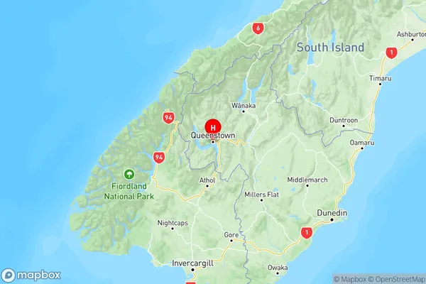 Queenstown Central, Otago Region Map