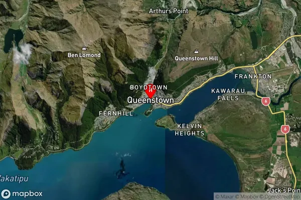 Queenstown-lakes, Otago Satellite Map