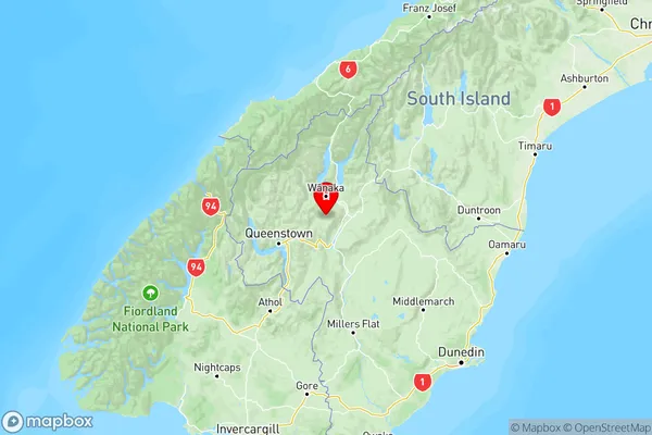 Cardrona, Otago Region Map