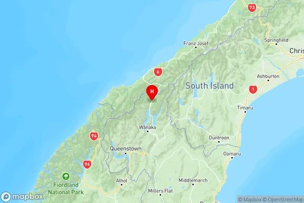 Makarora, Otago Region Map