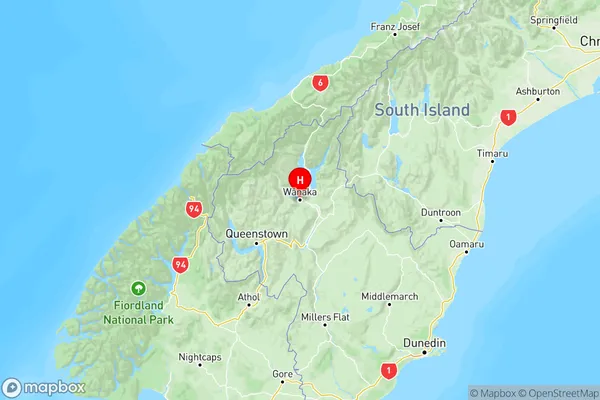 Wanaka, Otago Region Map