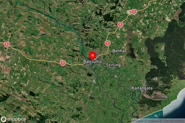 Balclutha, Otago Satellite Map