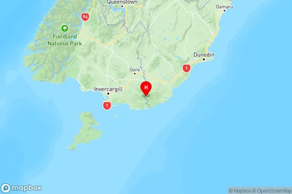Catlins Surrounds, Otago Region Map