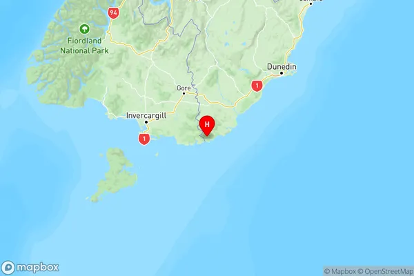 Chaslands, Otago Region Map