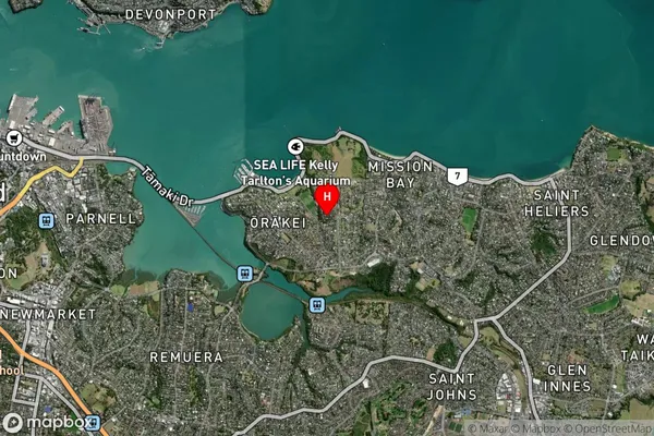 Orakei, Auckland Satellite Map