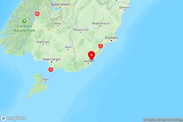 Kaka Point, Otago Region Map