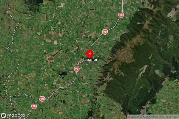 Tapanui, Otago Satellite Map