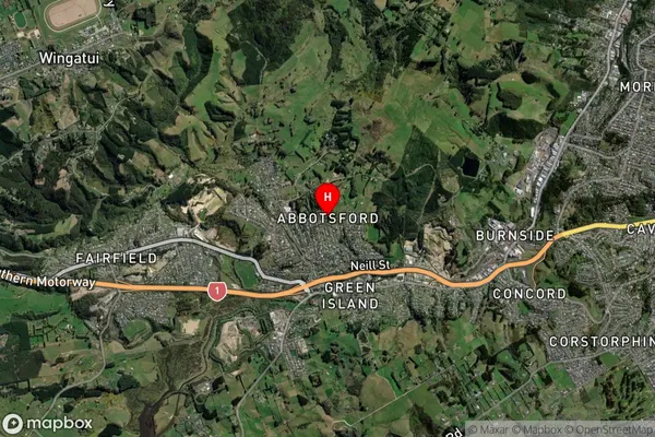 Abbotsford, Otago Satellite Map