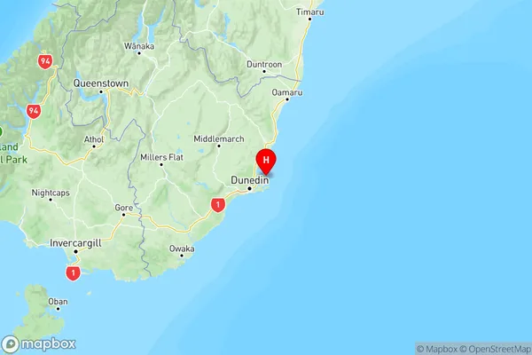 Aramoana, Otago Region Map