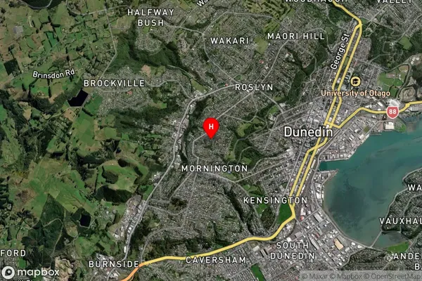 Belleknowes, Otago Satellite Map