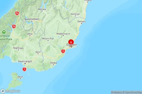 Belleknowes, Otago Region Map