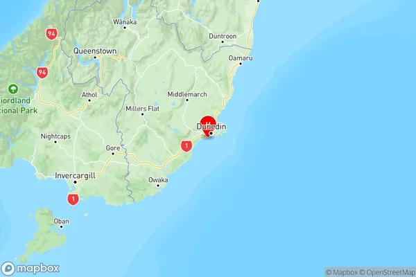 Blackhead, Otago Region Map