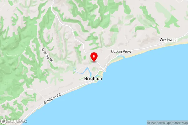 Brighton, Otago Region Map