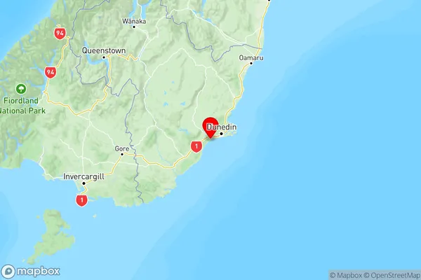 Brighton, Otago Region Map