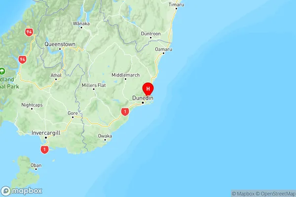 Careys Bay, Otago Region Map