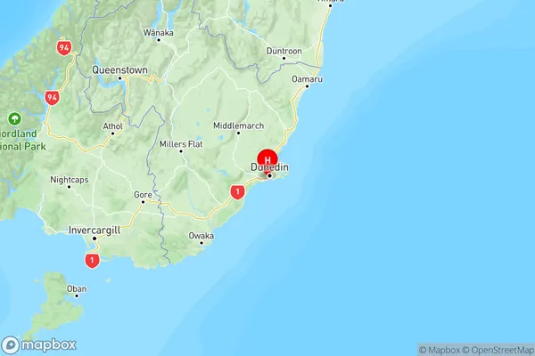 Caversham, Otago Region Map