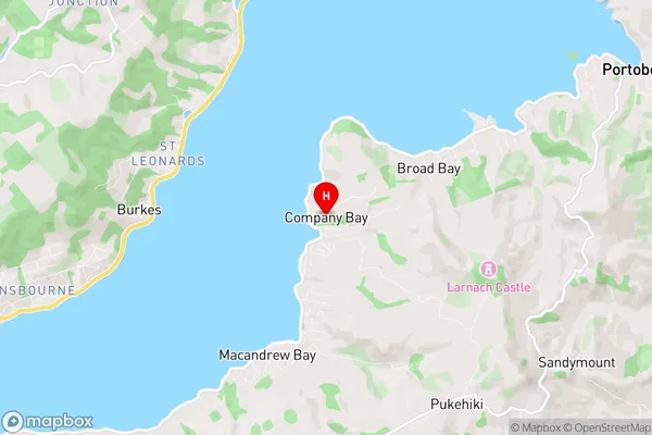 Company Bay, Otago Region Map