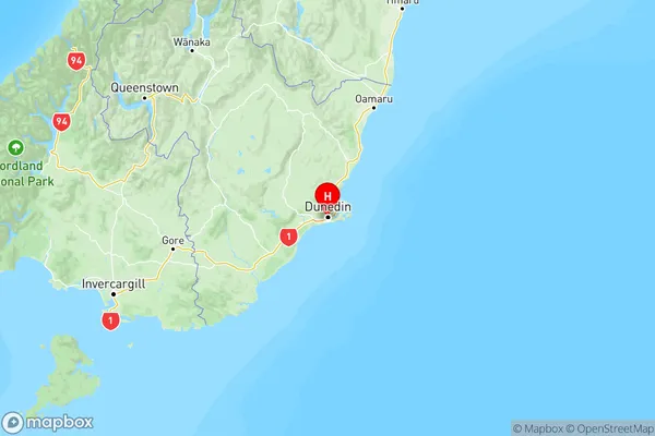 East Otago, Otago Region Map