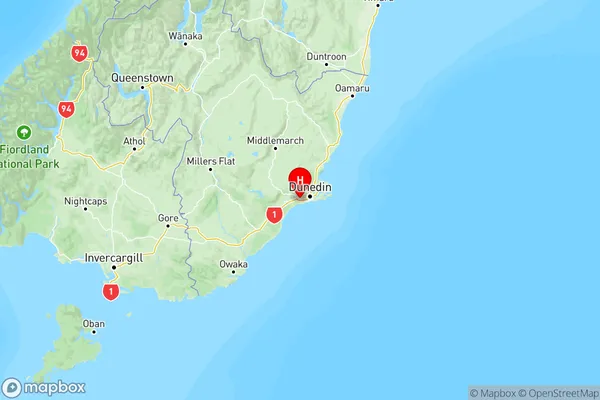 Fairfield, Otago Region Map