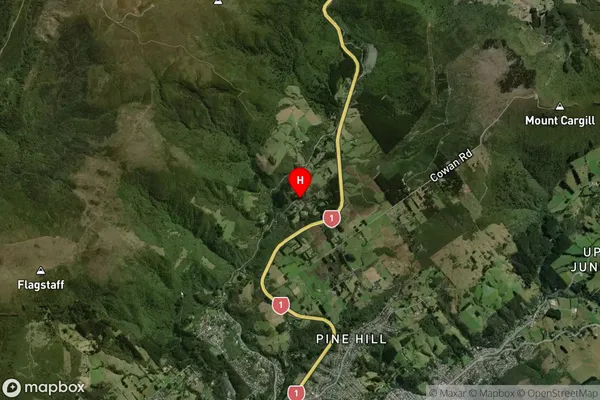 Leith Valley, Otago Satellite Map