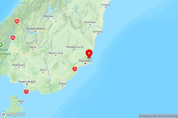 Long Beach, Otago Region Map