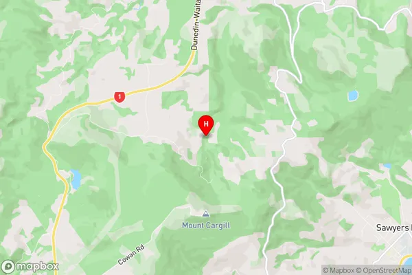 Mount Cargill, Otago Region Map