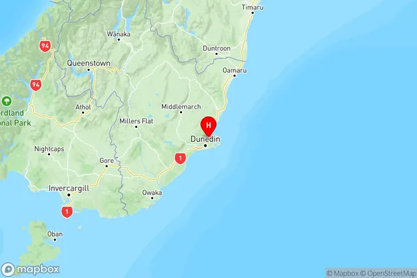 Mount Cargill, Otago Region Map