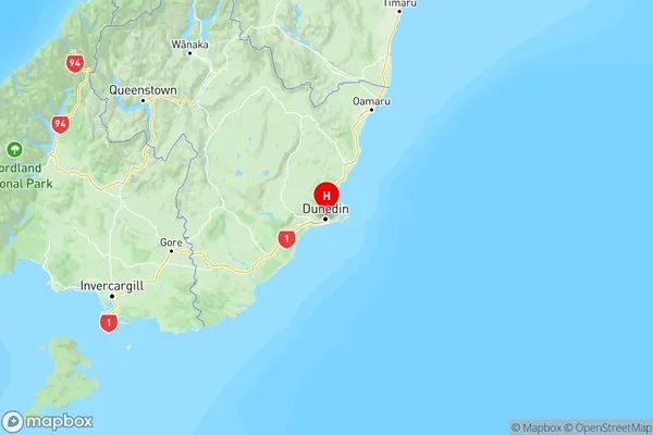 North Dunedin, Otago Region Map