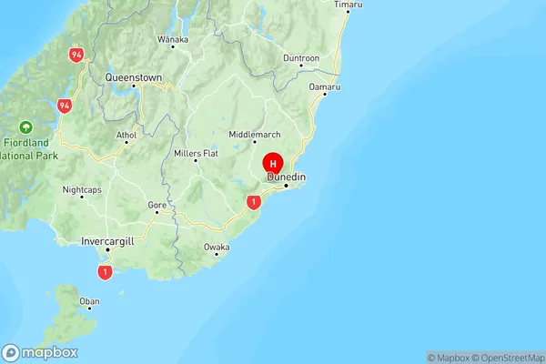 North Taieri, Otago Region Map