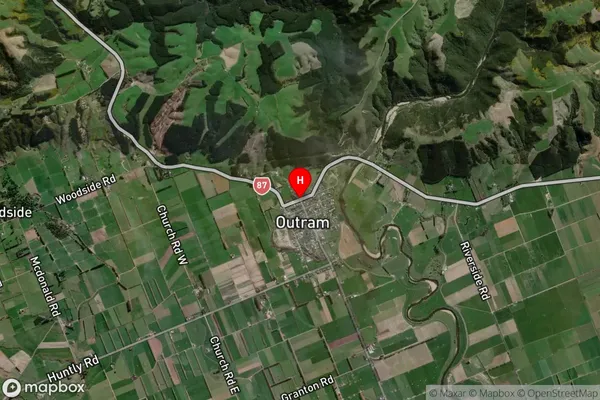 Outram, Otago Satellite Map