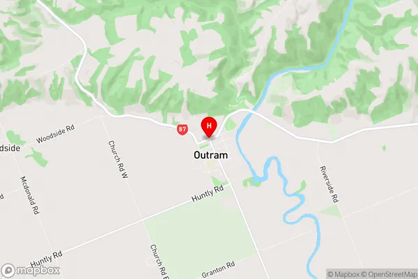 Outram, Otago Region Map