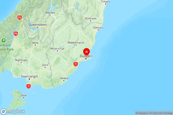 Pine Hill, Otago Region Map