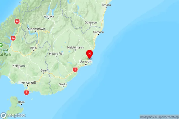 Purakaunui, Otago Region Map