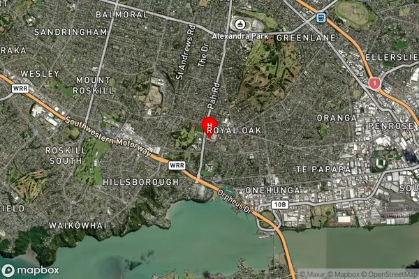 Royal Oak, Auckland Satellite Map