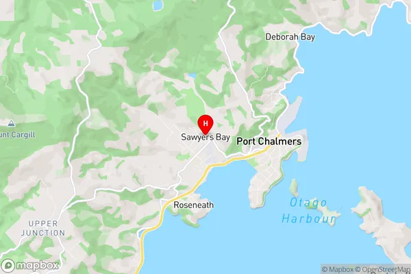 Sawyers Bay, Otago Region Map