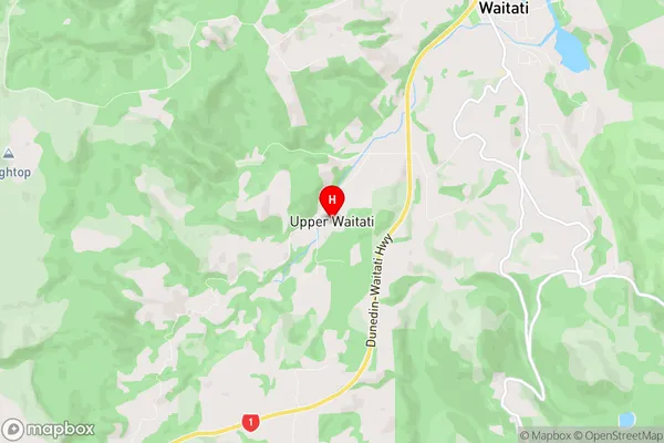 Upper Waitati, Otago Region Map