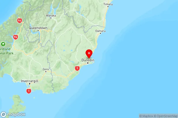 Upper Waitati, Otago Region Map