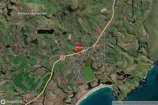 Waikouaiti, Otago Satellite Map