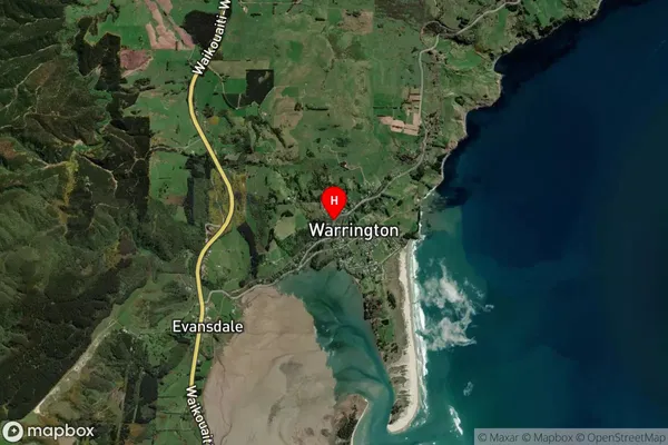 Warrington, Otago Satellite Map