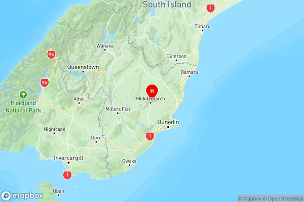 Enfield and Surrounds, Otago Region Map