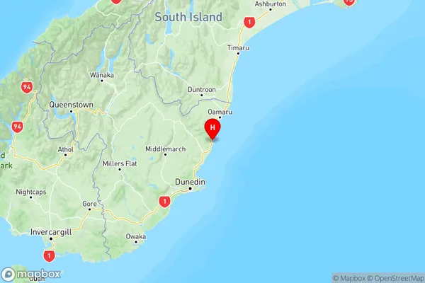 Moeraki, Otago Region Map