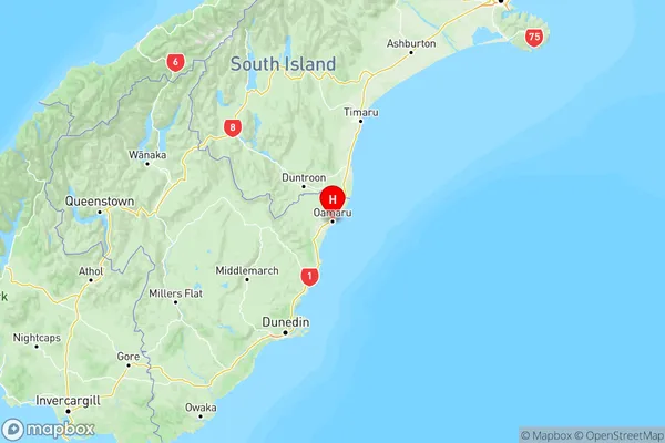 Oamaru, Otago Region Map