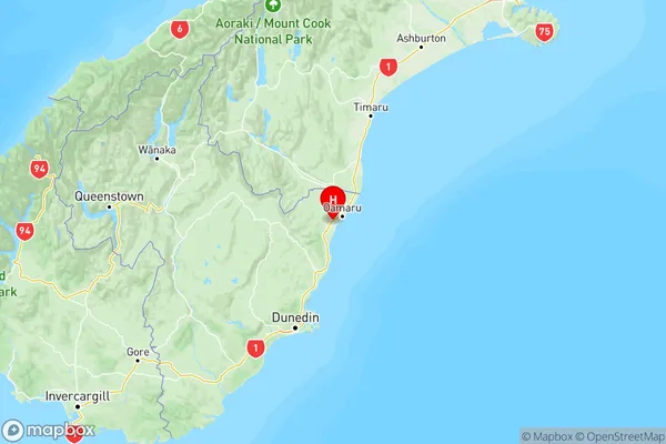 Totara, Otago Region Map