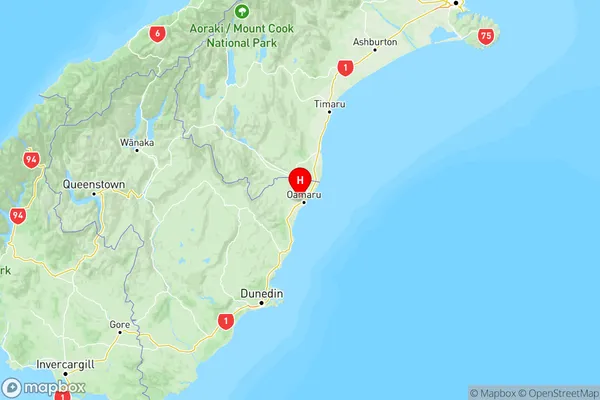 Weston, Otago Region Map