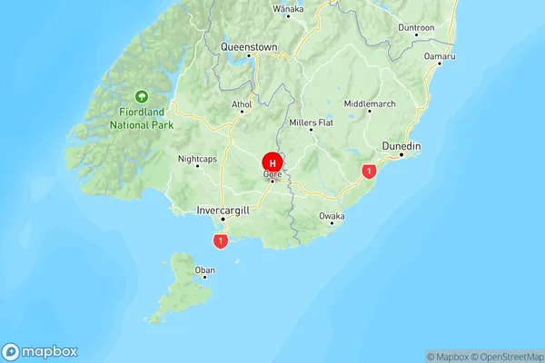 Gore, Southland Region Map