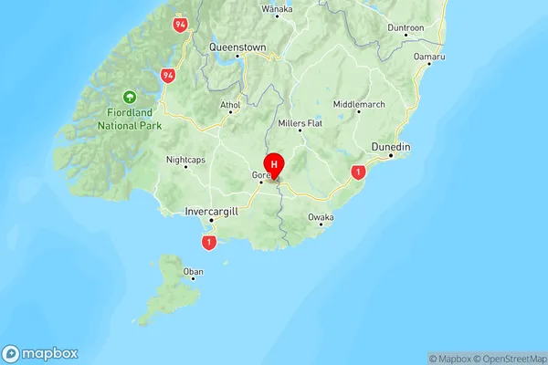 Pukerau, Southland Region Map