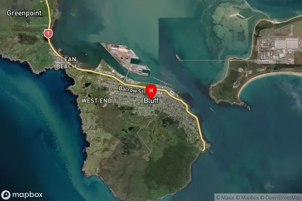 Bluff, Southland Satellite Map