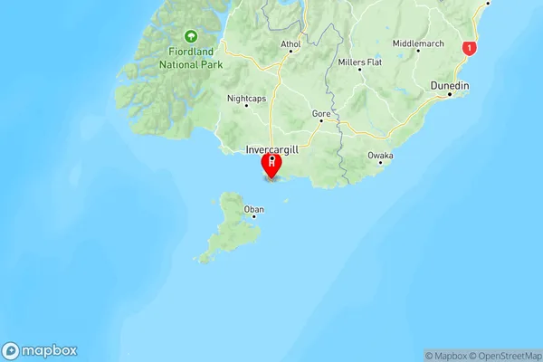 Bluff, Southland Region Map