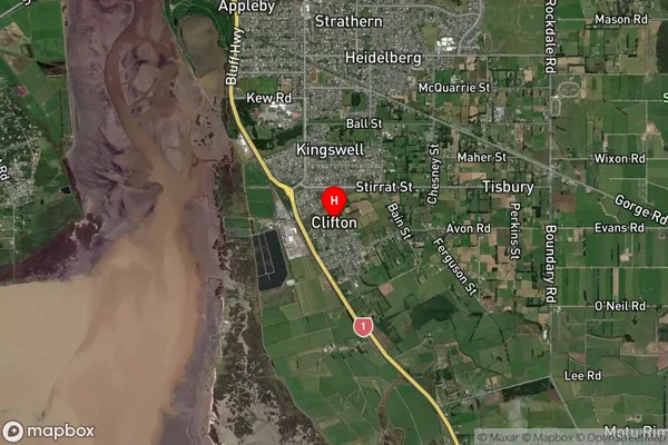 Clifton, Southland Satellite Map