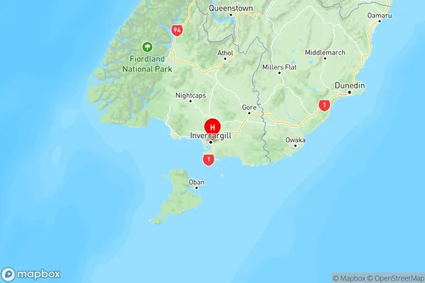 Glengarry, Southland Region Map